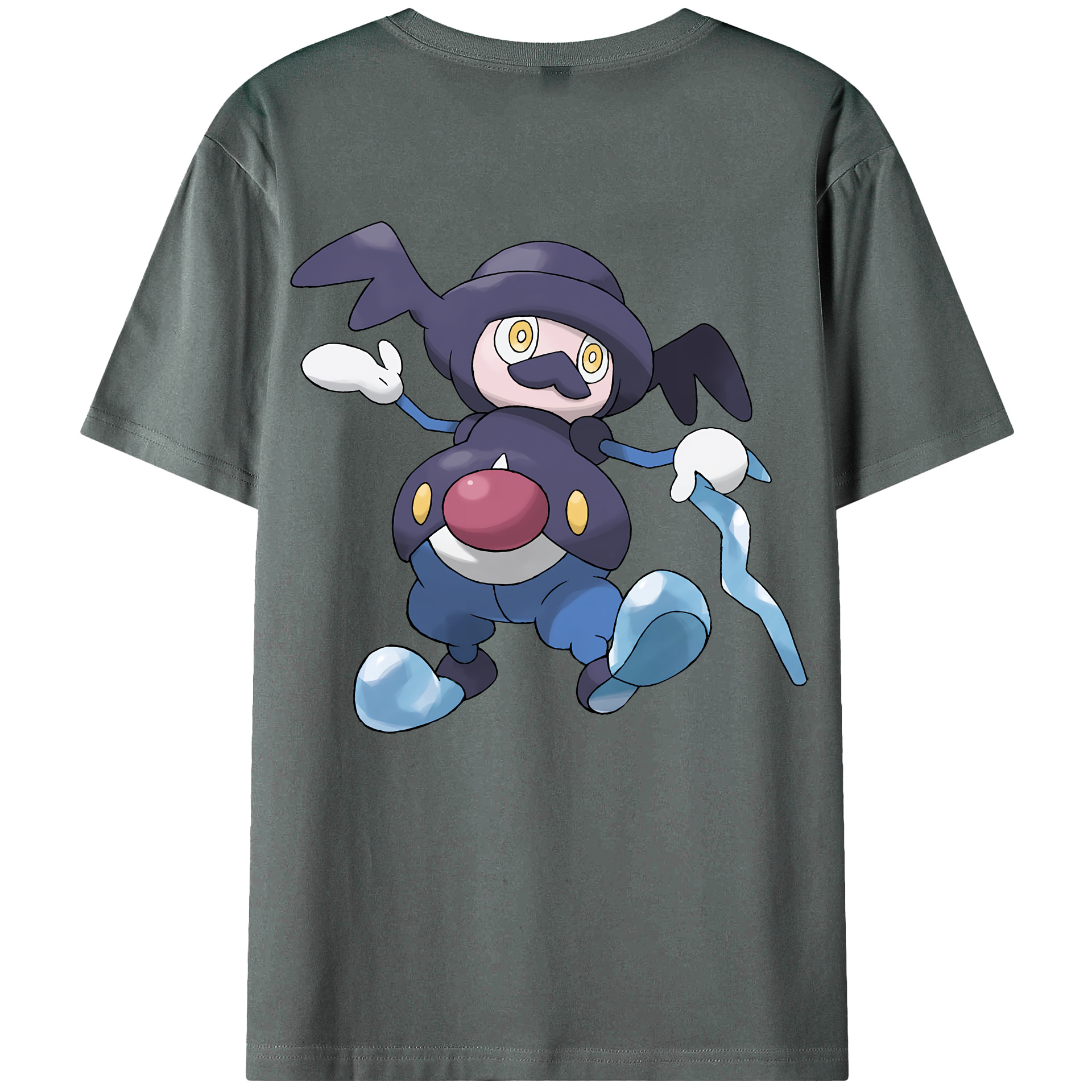 （画像用） ポケットモンスター Pokémon 綿100％ メンズ半袖Tシャツ（バックプリント） 通気性